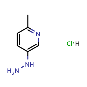 Chemical structure of 5-hydrazinyl-2-methylpyridine hydrochloride , CAS 896133-77-0, AChemBlock S73268