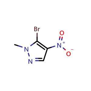 Chemical structure of 5-bromo-1-methyl-4-nitro-1H-pyrazole , CAS 89607-13-6, AChemBlock S73269