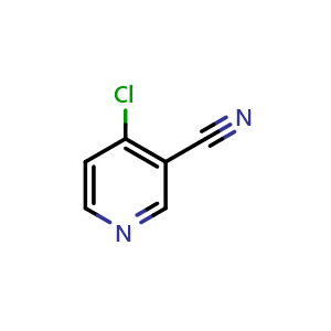 Chemical structure of 4-chloropyridine-3-carbonitrile , CAS 89284-61-7, AChemBlock S73301