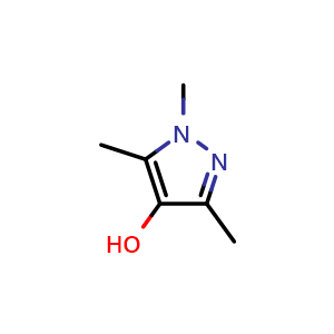 Chemical structure of trimethyl-1H-pyrazol-4-ol , CAS 89193-22-6, AChemBlock S73310