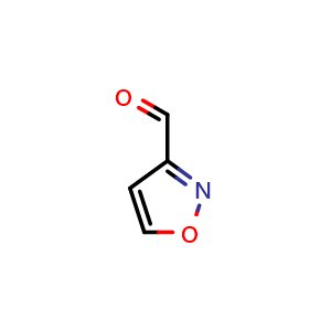 Chemical structure of 1,2-oxazole-3-carbaldehyde , CAS 89180-61-0, AChemBlock S73312