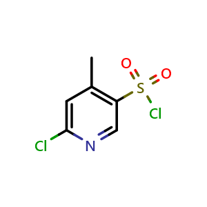 Chemical structure of 6-chloro-4-methylpyridine-3-sulfonyl chloride , CAS 889944-76-7, AChemBlock S73327