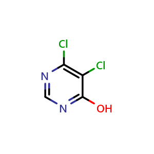 Chemical structure of 5,6-dichloropyrimidin-4-ol , CAS 88982-91-6, AChemBlock S73334