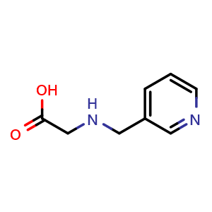 Chemical structure of 2-{[(pyridin-3-yl)methyl]amino}acetic acid , CAS 88720-62-1, AChemBlock S73375