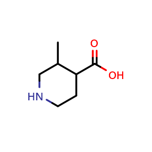 Chemical structure of 3-methylpiperidine-4-carboxylic acid , CAS 885951-69-9, AChemBlock S73391