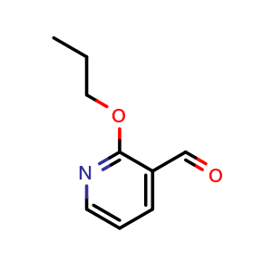 Chemical structure of 2-propoxypyridine-3-carbaldehyde , CAS 885278-12-6, AChemBlock S73425