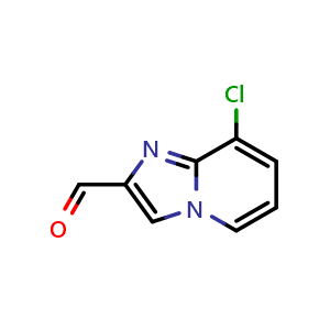 Chemical structure of 8-Chloroimidazo[1,2-a]pyridine-2-carbaldehyde , CAS 885276-03-9, AChemBlock S73433