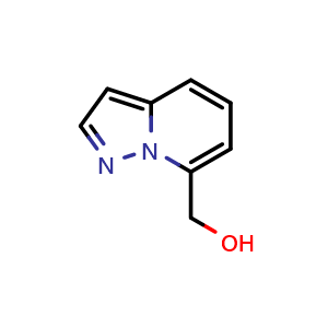Chemical structure of {pyrazolo[1,5-a]pyridin-7-yl}methanol , CAS 885275-64-9, AChemBlock S73434