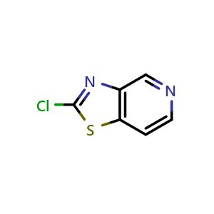 Chemical structure of 2-chloro-[1,3]thiazolo[4,5-c]pyridine , CAS 884860-63-3, AChemBlock S73457