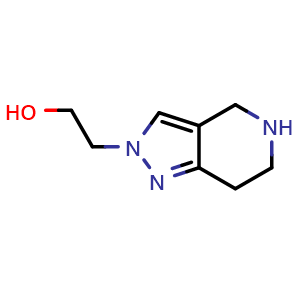 Chemical structure of 2-(4,5,6,7-tetrahydropyrazolo[4,3-c]pyridin-2-yl)ethanol , CAS 884535-19-7, AChemBlock S73459