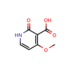 Chemical structure of 4-methoxy-2-oxo-1H-pyridine-3-carboxylic acid , CAS 87853-70-1, AChemBlock S73529