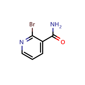 Chemical structure of 2-bromopyridine-3-carboxamide , CAS 87674-18-8, AChemBlock S73556