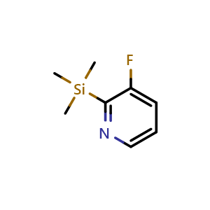 Chemical structure of (3-fluoro-2-pyridyl)-trimethyl-silane , CAS 87674-09-7, AChemBlock S73558