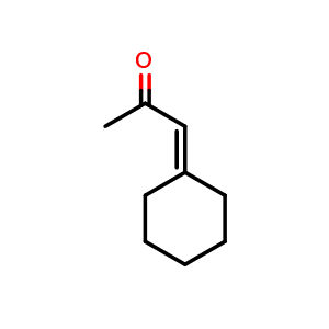 Chemical structure of 1-cyclohexylidenepropan-2-one , CAS 874-68-0, AChemBlock S73599