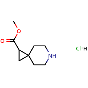 Chemical structure of methyl 6-azaspiro[2.5]octane-2-carboxylate hydrochloride , CAS 874365-30-7, AChemBlock S73601