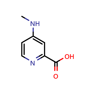 Chemical structure of 4-(methylamino)pyridine-2-carboxylic acid , CAS 872696-24-7, AChemBlock S73614