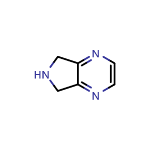 Chemical structure of 5H,6H,7H-pyrrolo[3,4-b]pyrazine , CAS 871792-60-8, AChemBlock S73626