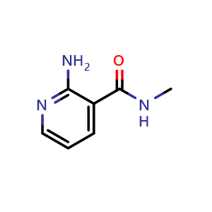 Chemical structure of 2-amino-N-methylpyridine-3-carboxamide , CAS 870997-87-8, AChemBlock S73633