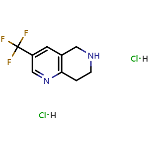 3-(trifluoromethyl)-5,6,7,8-tetrahydro-1,6-naphthyridine;dihydrochloride