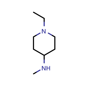 Chemical structure of 1-ethyl-N-methylpiperidin-4-amine , CAS 864247-56-3, AChemBlock S73694