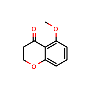 Chemical structure of 5-methoxy-3,4-dihydro-2H-1-benzopyran-4-one , CAS 863309-86-8, AChemBlock S73707
