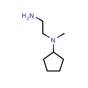 Chemical structure of N-(2-aminoethyl)-N-methylcyclopentanamine , CAS 859340-58-2, AChemBlock S73734