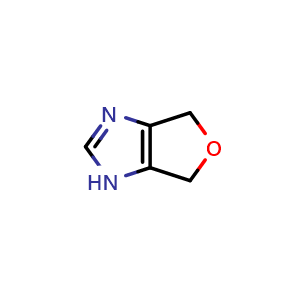 Chemical structure of 1H,4H,6H-furo[3,4-d]imidazole , CAS 856945-73-8, AChemBlock S73753