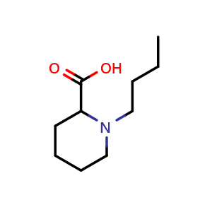 Chemical structure of 1-butylpiperidine-2-carboxylic acid , CAS 856838-98-7, AChemBlock S73756