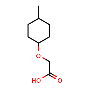 Chemical structure of 2-[(4-methylcyclohexyl)oxy]acetic acid , CAS 855933-50-5, AChemBlock S73767