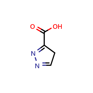 Chemical structure of 4H-pyrazole-3-carboxylic acid , CAS 855643-75-3, AChemBlock S73769