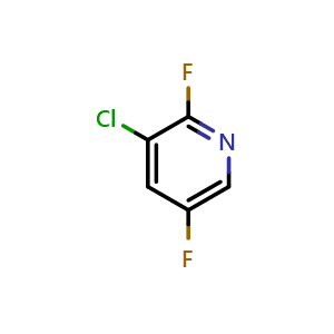 Chemical structure of 3-chloro-2,5-difluoropyridine , CAS 851179-00-5, AChemBlock S73802