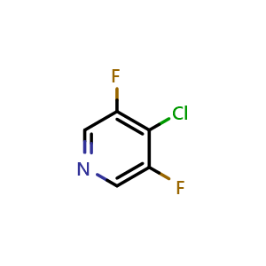 Chemical structure of 4-chloro-3,5-difluoropyridine , CAS 851178-97-7, AChemBlock S73803
