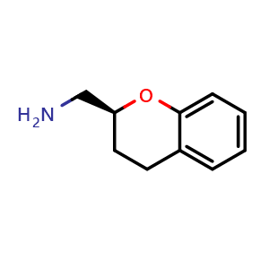 Chemical structure of [(2S)-3,4-dihydro-2H-1-benzopyran-2-yl]methanamine , CAS 850894-57-4, AChemBlock S73811