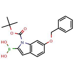 2-borono-6-(phenylmethoxy)-1H-indole-1-carboxylic acid-1-(1,1-dimethylethyl) ester
