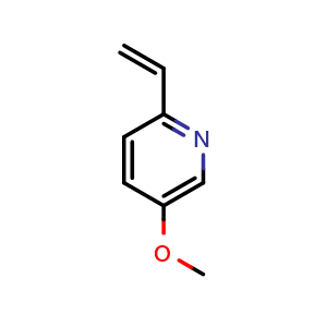Chemical structure of 2-ethenyl-5-methoxypyridine , CAS 848951-13-3, AChemBlock S73832