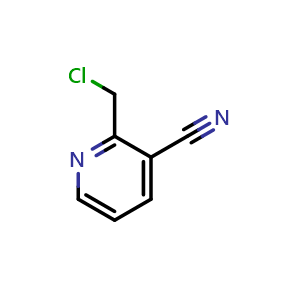 Chemical structure of 2-(chloromethyl)pyridine-3-carbonitrile , CAS 848774-96-9, AChemBlock S73836