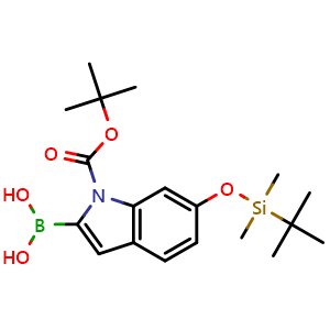 2-borono-6-[[(1,1-dimethylethyl)dimethylsilyl]oxy]-1H-indole-1-carboxylic acid-1-(1,1-dimethylethyl) ester