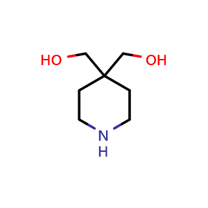 Chemical structure of [4-(hydroxymethyl)piperidin-4-yl]methanol , CAS 848070-24-6, AChemBlock S73848