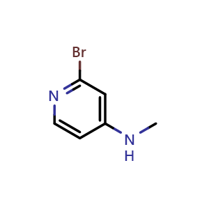 Chemical structure of 2-bromo-N-methylpyridin-4-amine , CAS 847799-64-8, AChemBlock S73862
