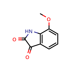 Chemical structure of 7-methoxy-2,3-dihydro-1H-indole-2,3-dione , CAS 84575-27-9, AChemBlock S73872