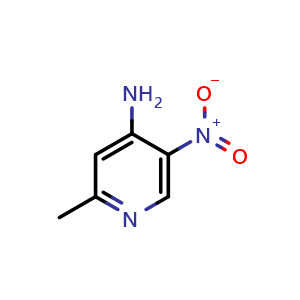 Chemical structure of 2-methyl-5-nitropyridin-4-amine , CAS 84487-12-7, AChemBlock S73880