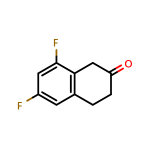 Chemical structure of 6,8-difluoro-1,2,3,4-tetrahydronaphthalen-2-one , CAS 843644-23-5, AChemBlock S73884