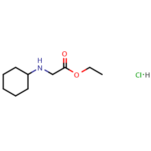 Chemical structure of Ethyl 2-(cyclohexylamino)acetate hydrochloride , CAS 84126-70-5, AChemBlock S73895