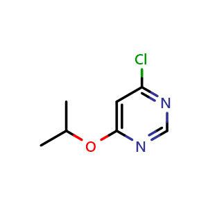 Chemical structure of 4-chloro-6-(propan-2-yloxy)pyrimidine , CAS 83774-13-4, AChemBlock S73906