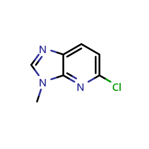Chemical structure of 5-chloro-3-methyl-3H-imidazo[4,5-b]pyridine , CAS 83472-65-5, AChemBlock S73918