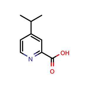 Chemical structure of 4-(propan-2-yl)pyridine-2-carboxylic acid , CAS 83282-36-4, AChemBlock S73922