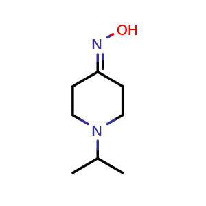 Chemical structure of N-[1-(propan-2-yl)piperidin-4-ylidene]hydroxylamine , CAS 832741-00-1, AChemBlock S73925