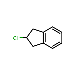 Chemical structure of 2-chloro-2,3-dihydro-1H-indene , CAS 83094-62-6, AChemBlock S73936