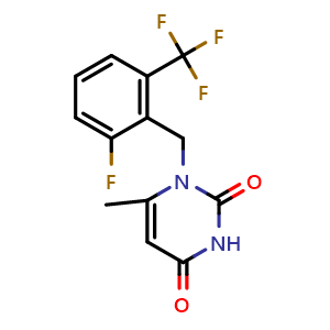 1-{[2-fluoro-6-(trifluoromethyl)phenyl]methyl}-6-methyl-1,2,3,4-tetrahydropyrimidine-2,4-dione