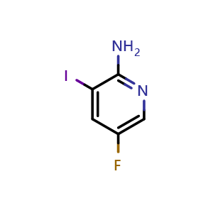 Chemical structure of 5-fluoro-3-iodopyridin-2-amine , CAS 823218-51-5, AChemBlock S73950